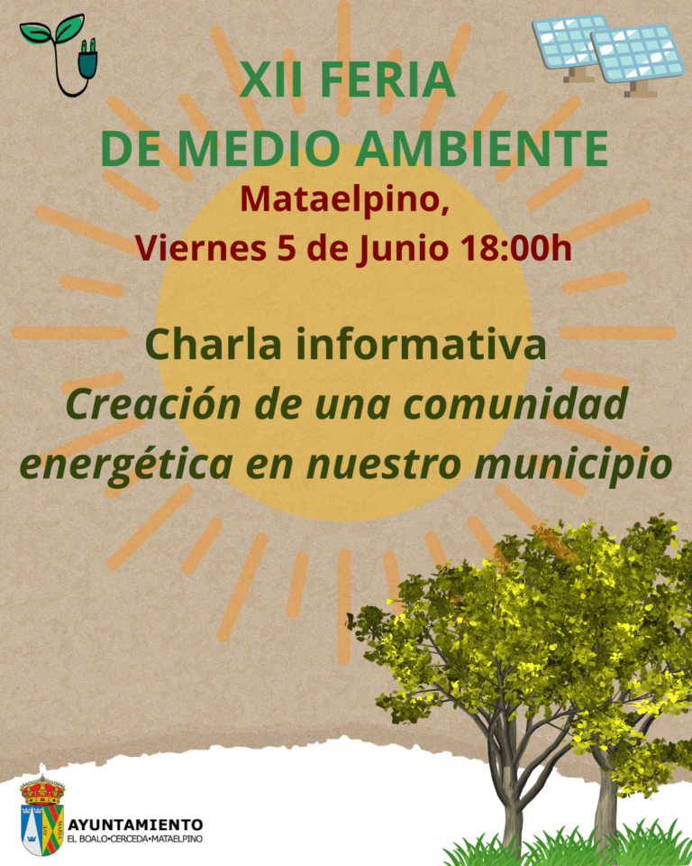 Cartel de la comunidad energética de El Boalo, Cerceda y Mataelpino